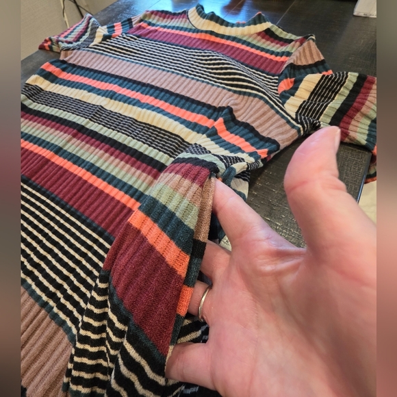 BEAUTIFUL YOU Chic Multicolor Striped Long Sleeve Knit Dress - Picture 7 of 9